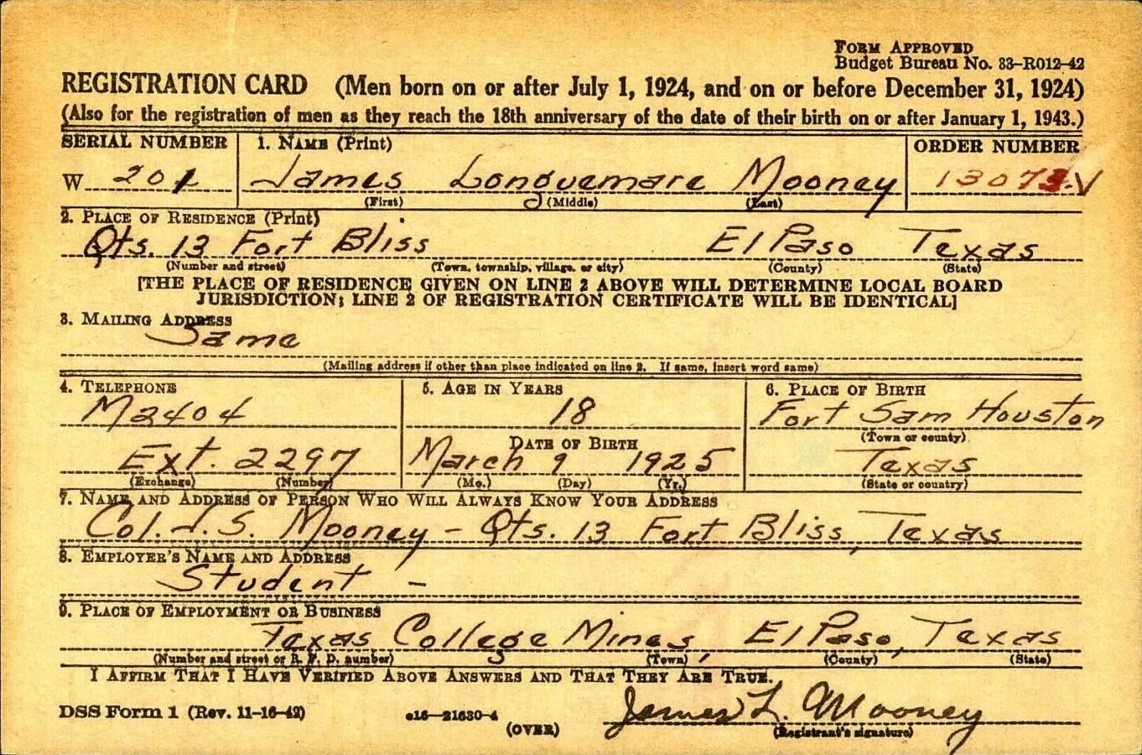 James Longuemare Mooney