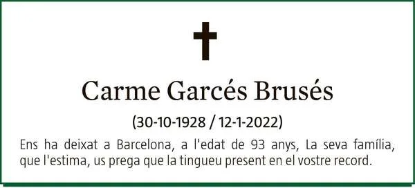 Carme Garcés Brusés