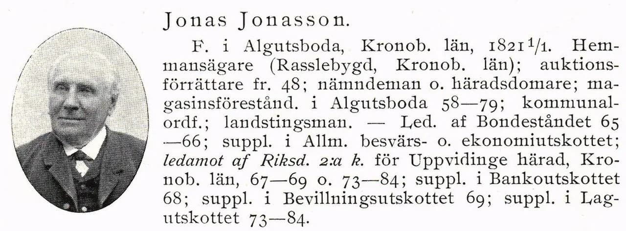Jonas Jonasson i Rasslebygd