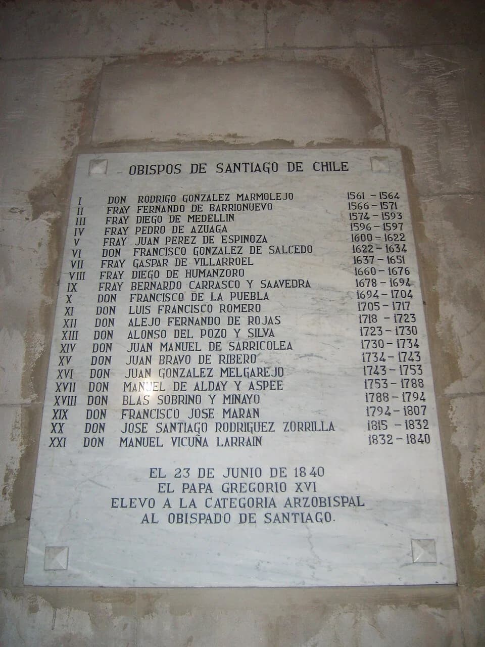Roman Catholic Bishop of Santiago de Chile