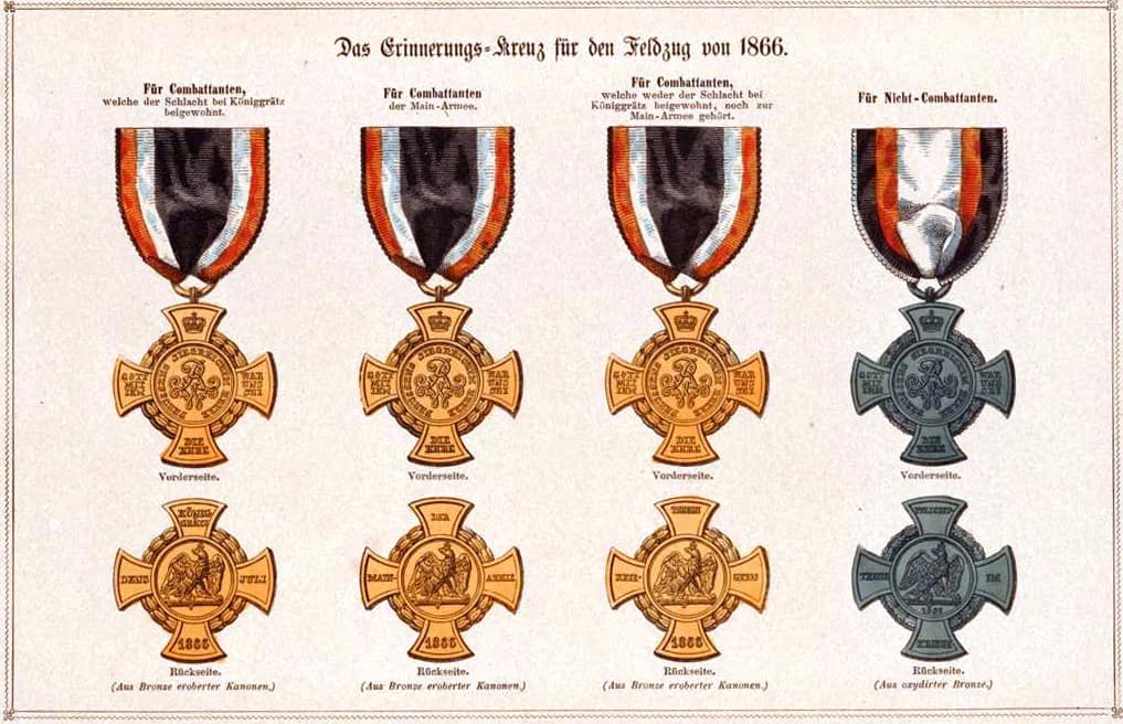 Commemorative cross for 1866