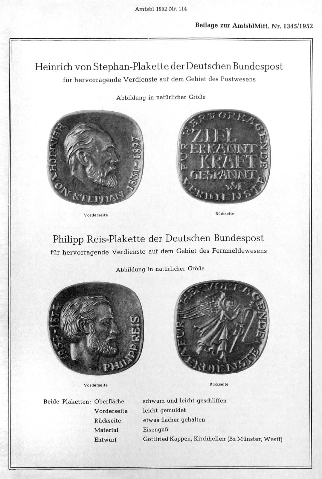 Heinrich von Stephan Plaque