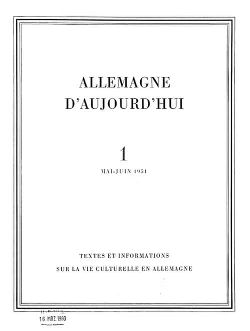 Allemagne d'aujourd'hui