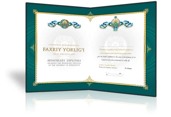 Certificate of Honor of the Republic of Uzbekistan