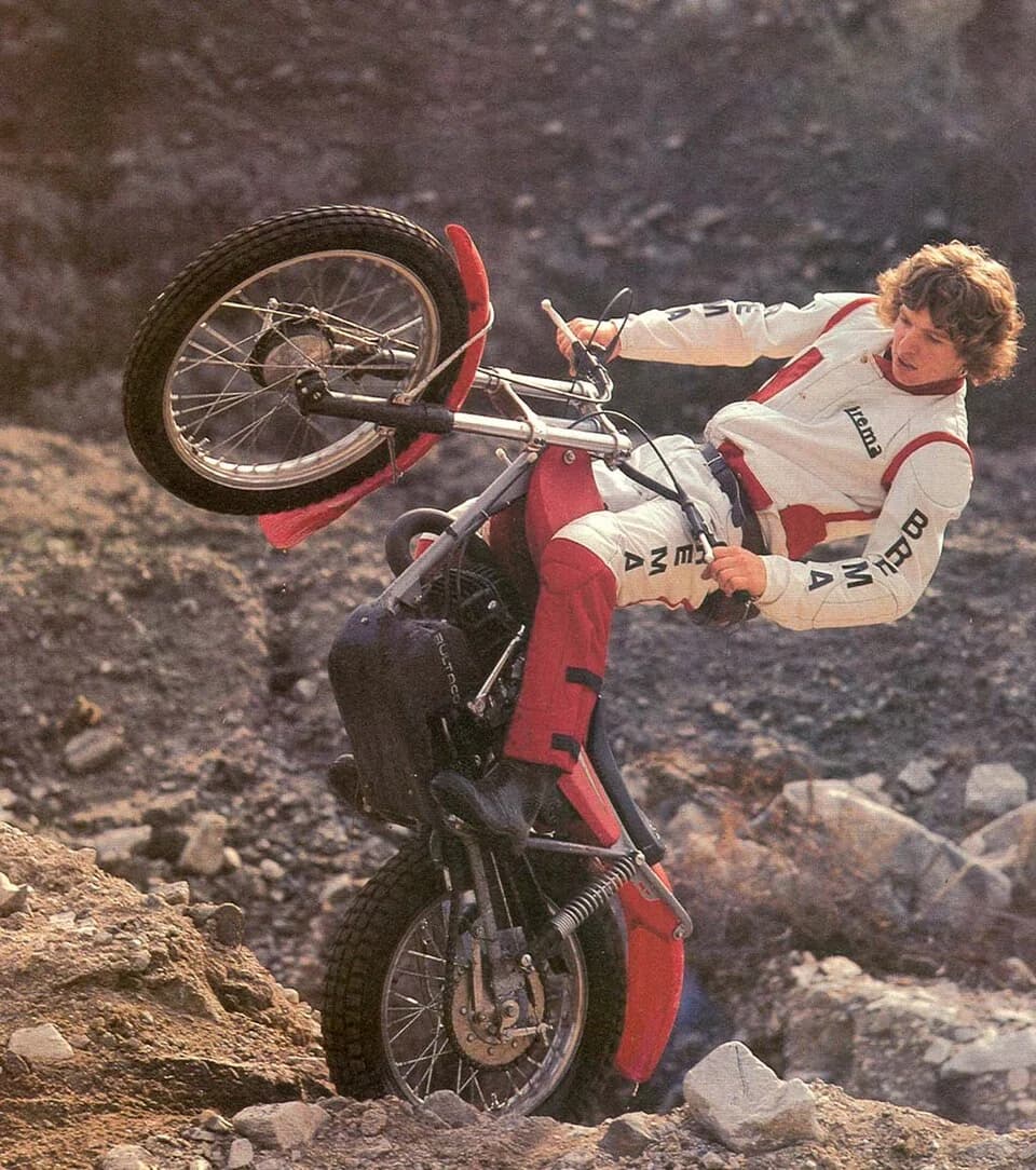 motorcycle trials rider