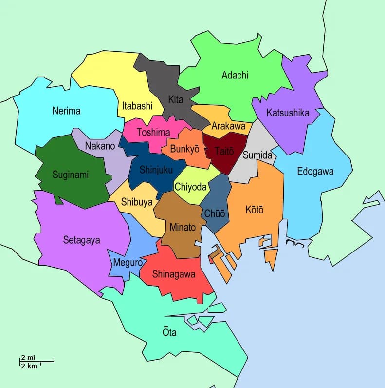 ward area of Tokyo