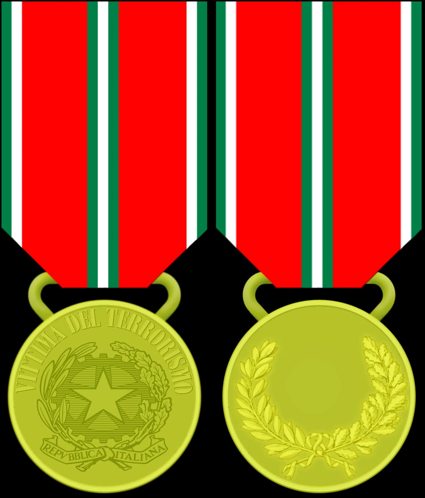 Gold medal for "victim of terrorism" (Italy)