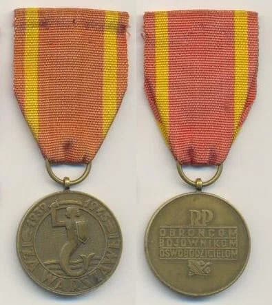 Medaille für Warschau 1939–1945