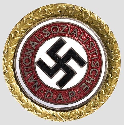Golden Party Badge