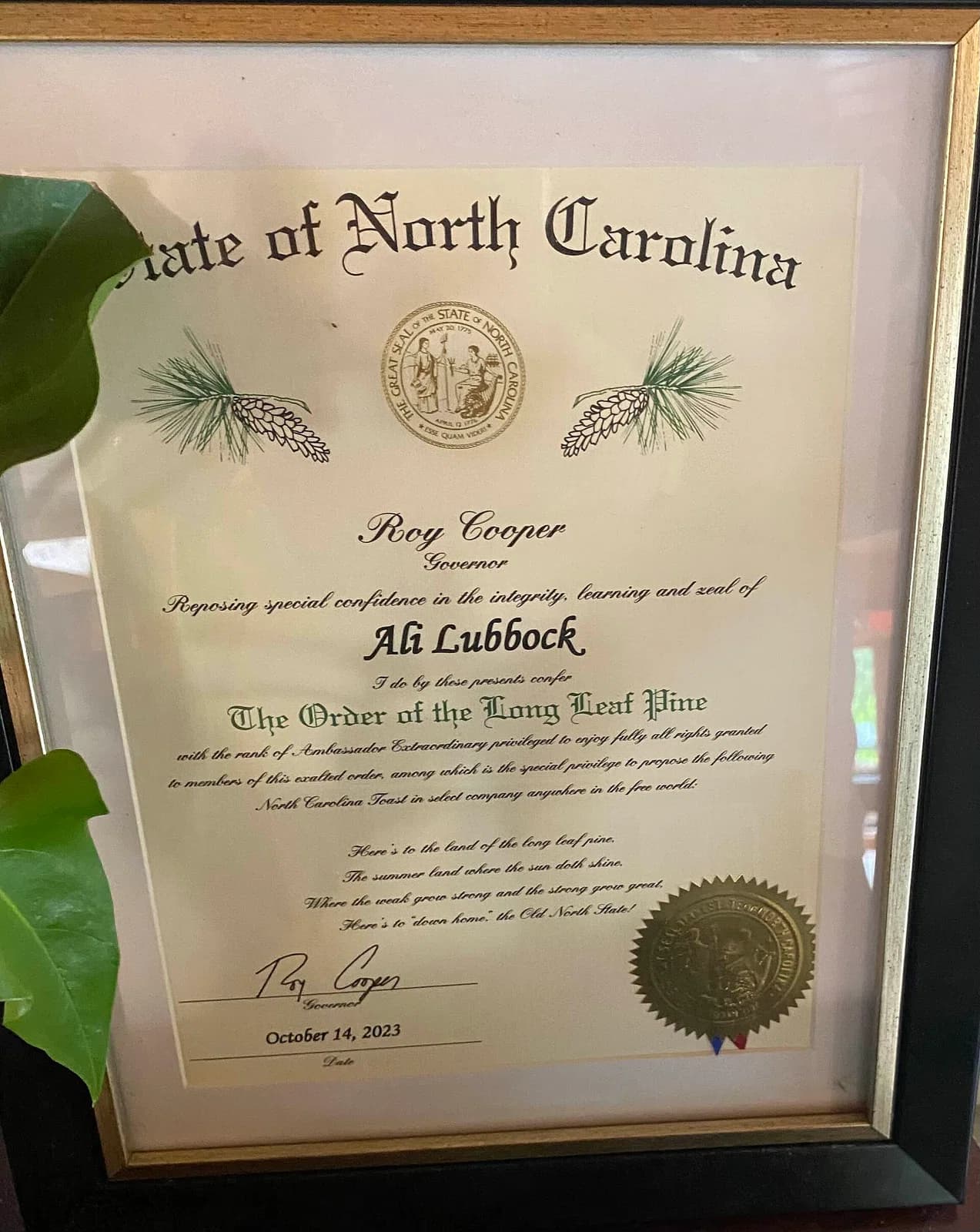 Order of the Long Leaf Pine