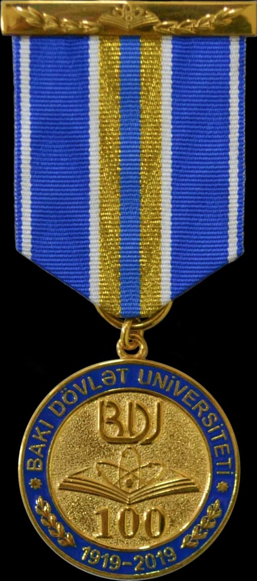 Baku State University 100th anniversary medal