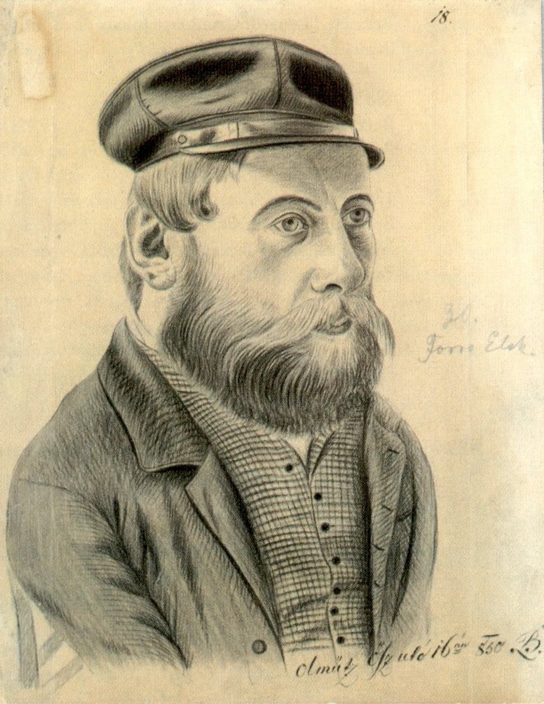 Porträt von Elek Forró (1813–1893) – Gedenkseite