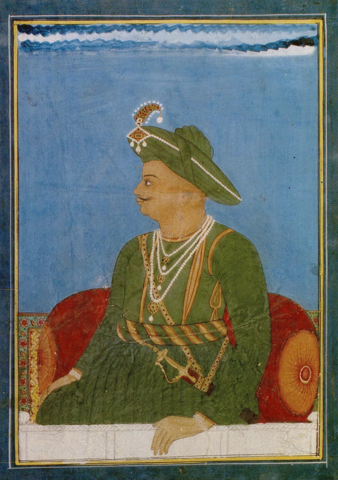 Porträt von Tipu Sultan (1750–1799) – Gedenkseite