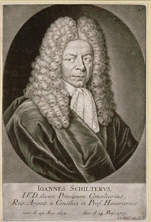 Porträt von Johann Schilter (1632–1705) – Gedenkseite