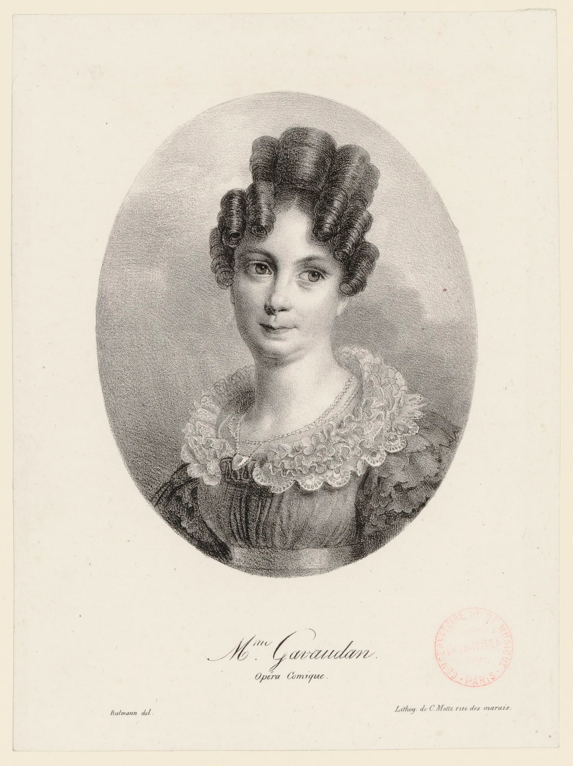Porträt von Alexandrine-Marie-Agathe Gavaudan-Ducamel (1781–1850) – Gedenkseite