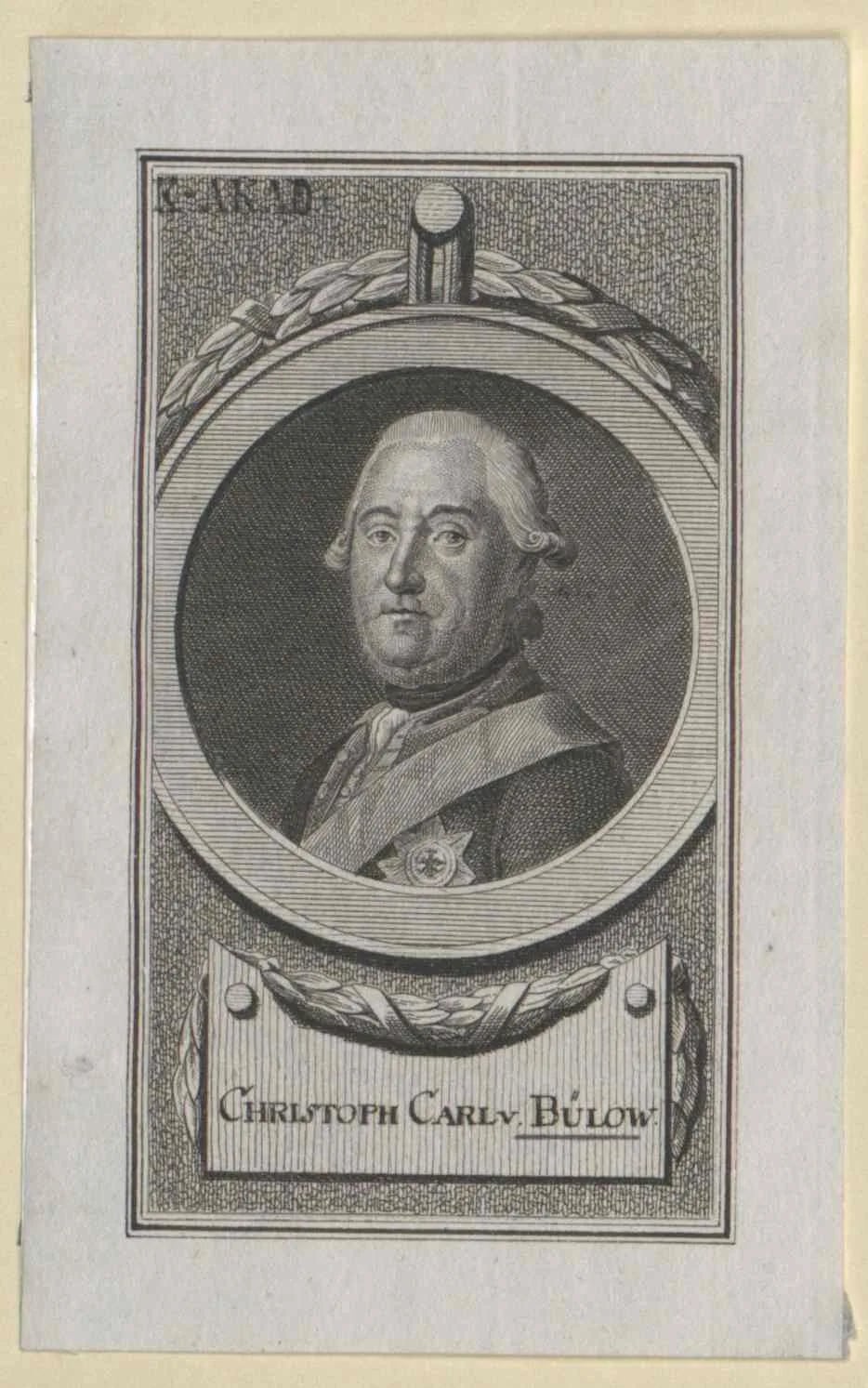 Portrait of Christoph Karl von Bülow (1716–1788) – memorial page