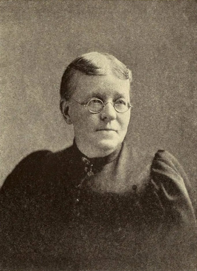 Portrait of Flora London (1843–1922) – memorial page