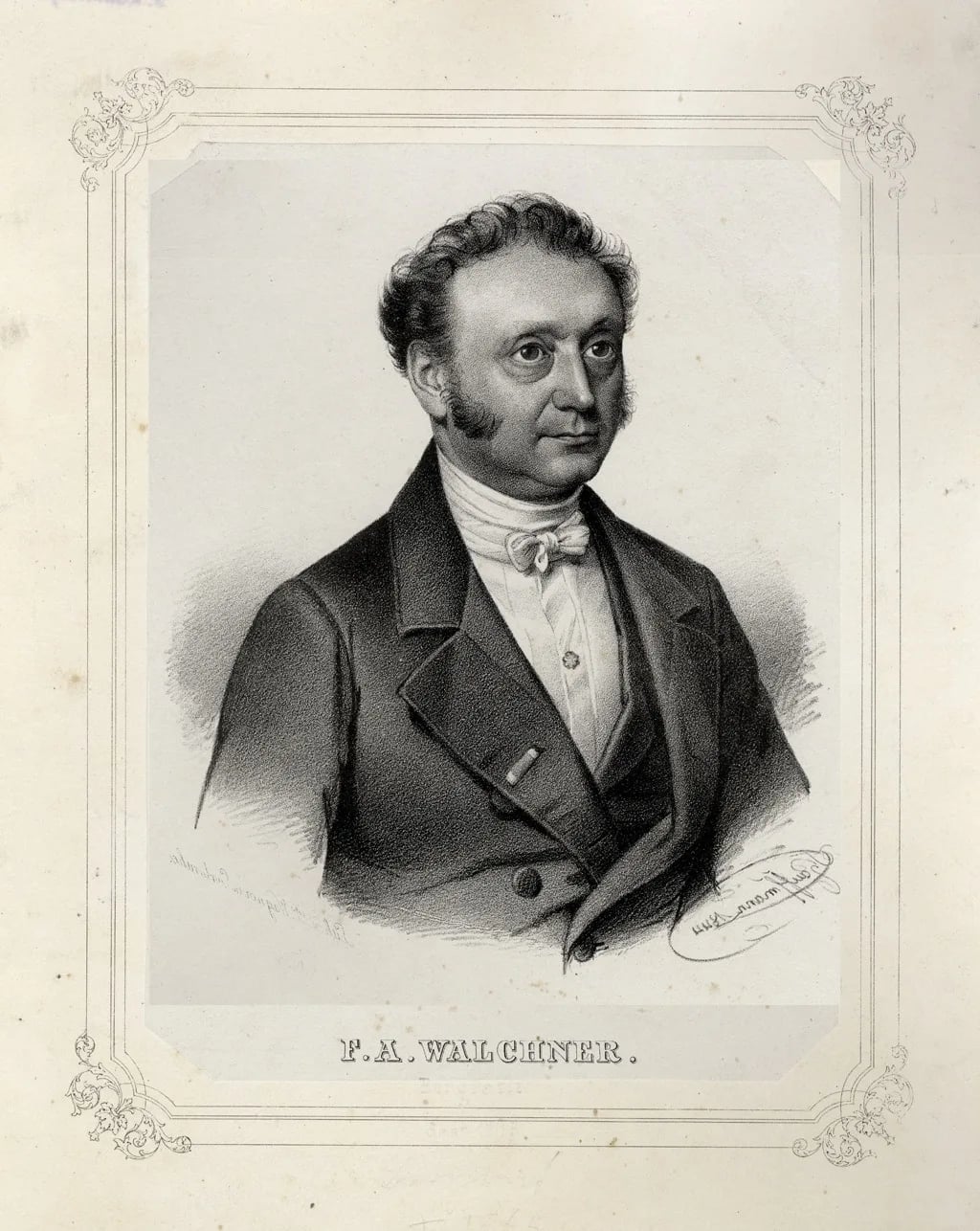 Porträt von Friedrich August Walchner (1799–1865) – Gedenkseite