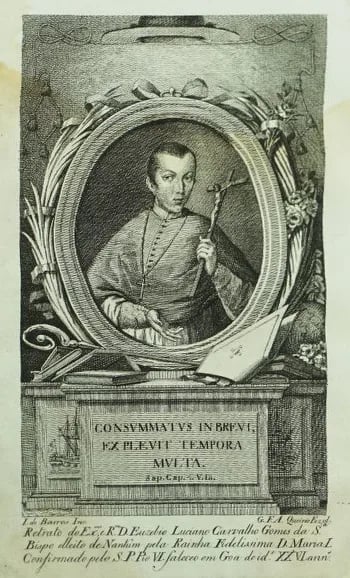 Porträt von Eusebio Luciano Carvalho Gomes da Silva (1763–1790) – Gedenkseite
