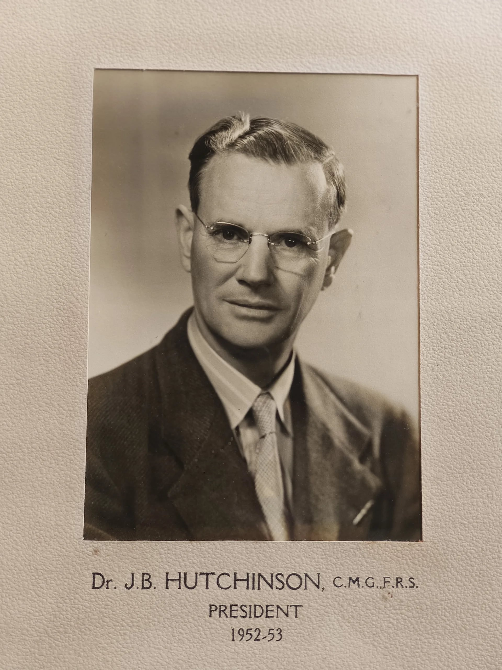 Portrait of Joseph Burtt Hutchinson (1902–1988) – memorial page
