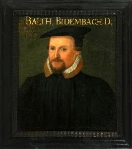 Porträt von Balthasar Bidembach (1533–1578) – Gedenkseite