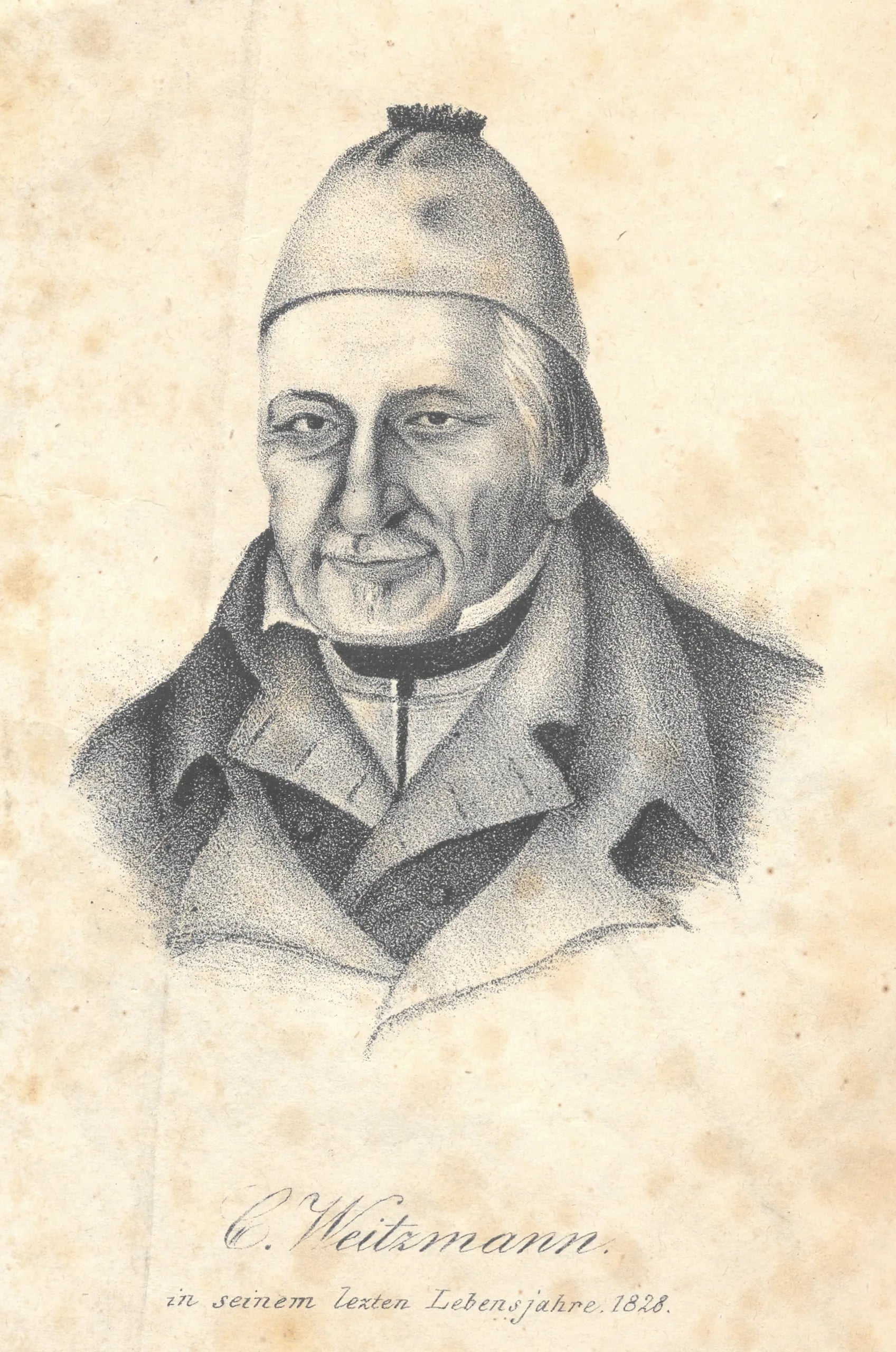 Porträt von Carl Borromäus Weitzmann (1767–1828) – Gedenkseite
