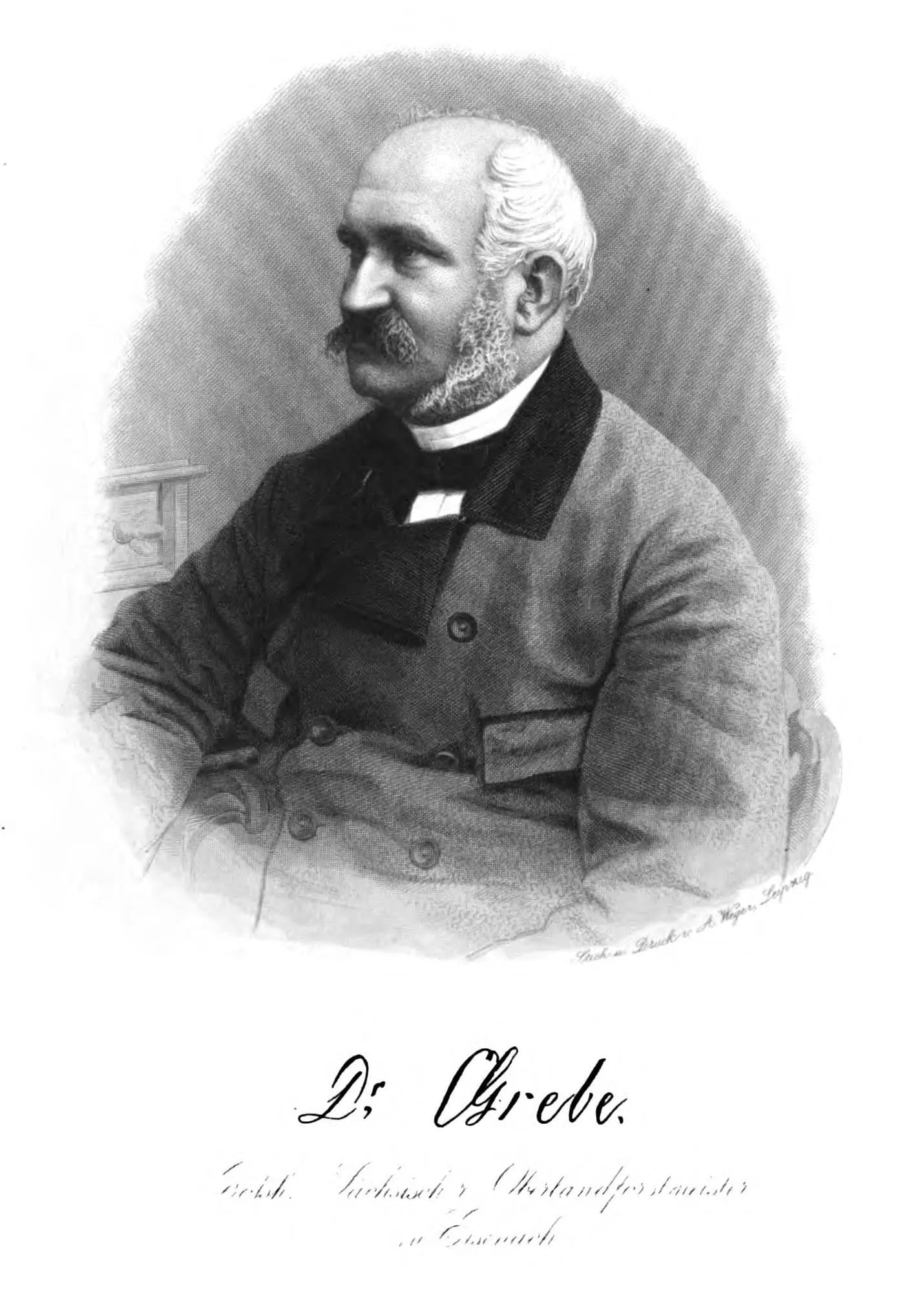 Porträt von Carl Grebe (1816–1890) – Gedenkseite