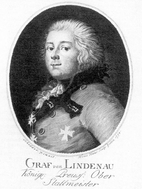Porträt von Carl Heinrich August von Lindenau (1755–1842) – Gedenkseite