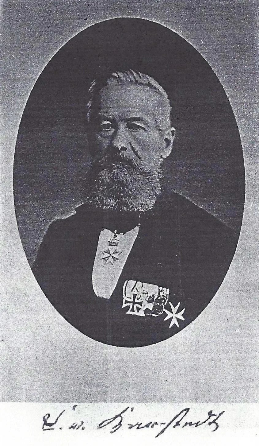 Porträt von Carl Otto Sigismund von Karstedt (1811–1888) – Gedenkseite