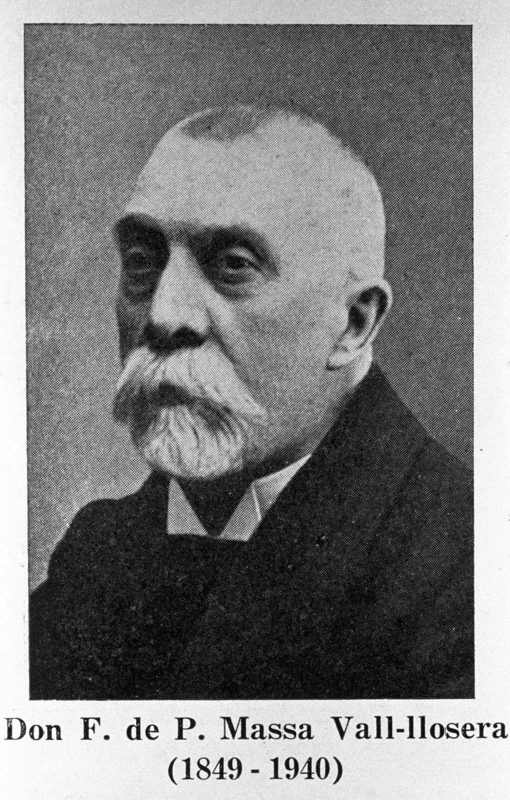 Porträt von Francesc de Paula Massa i Vall-llosera (1849–1940) – Gedenkseite