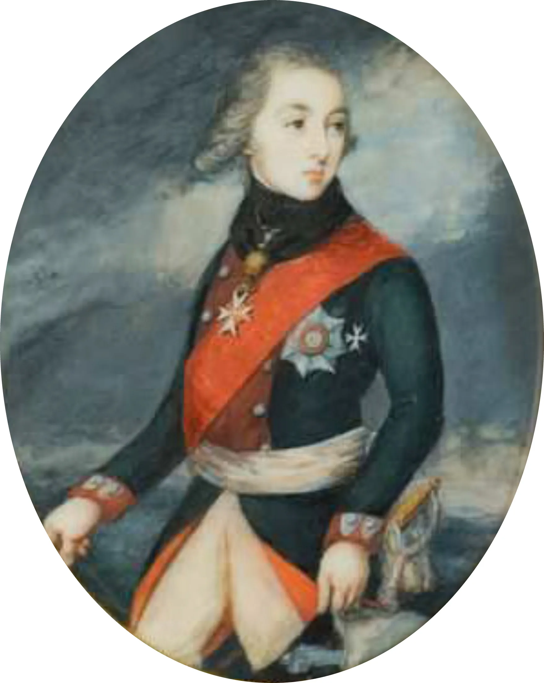 Porträt von Karl August Christian zu Mecklenburg (1782–1833) – Gedenkseite