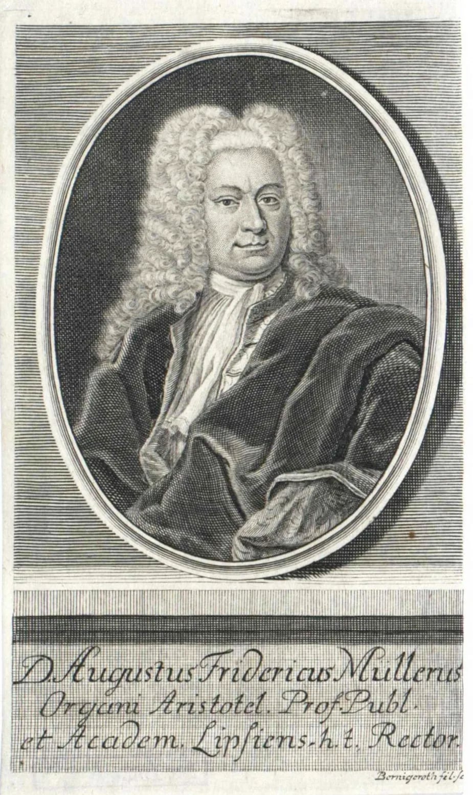Porträt von August Friedrich Müller (1684–1761) – Gedenkseite