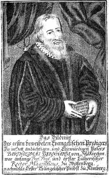 Porträt von Bartholomäus Bernhardi (1487–1551) – Gedenkseite
