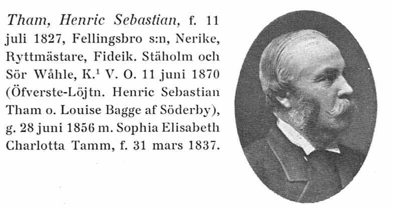 Porträt von Henric Tham (1827–1908) – Gedenkseite
