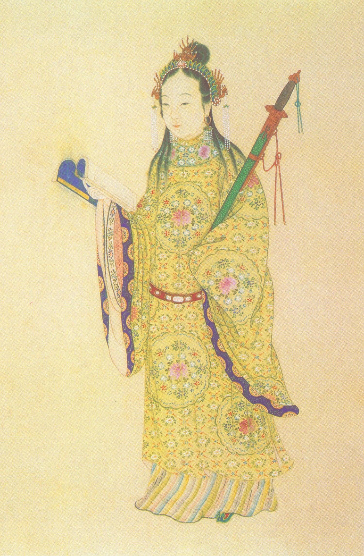 Porträt von Qin Liangyu (1574–1648) – Gedenkseite