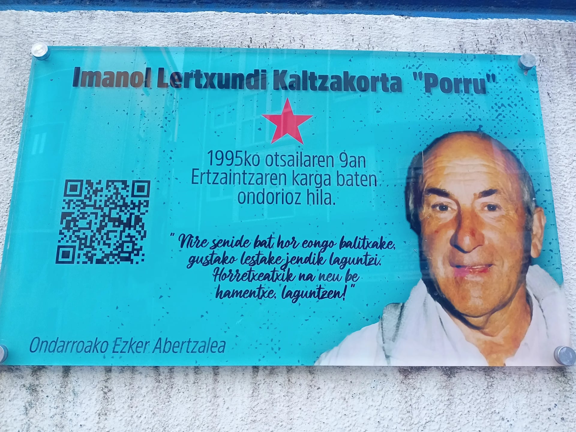 Portrait of Imanol Lertxundi (1926–1995) – memorial page