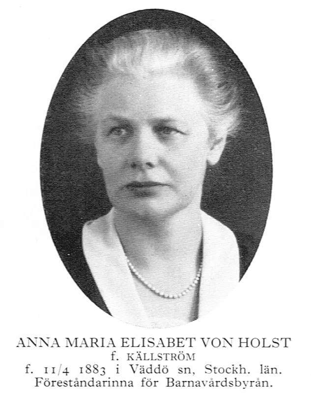 Portrait of Anna Maria Elisabet von Holst (1883–1979) – memorial page