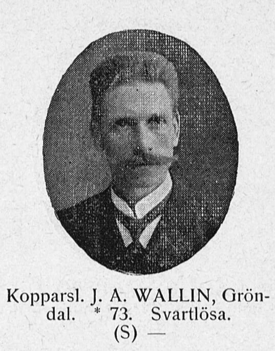 Porträt von Johan Wallin (1873–1947) – Gedenkseite