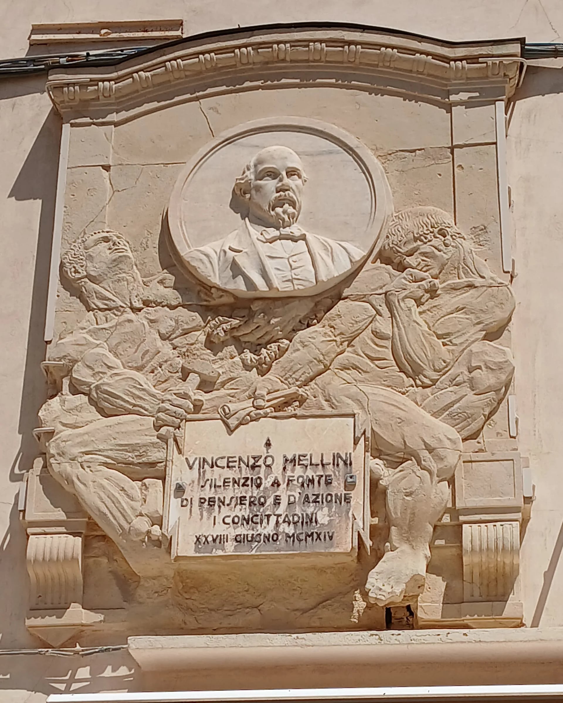 Porträt von Vincenzo Mellini Ponçe de Léon (1819–1897) – Gedenkseite