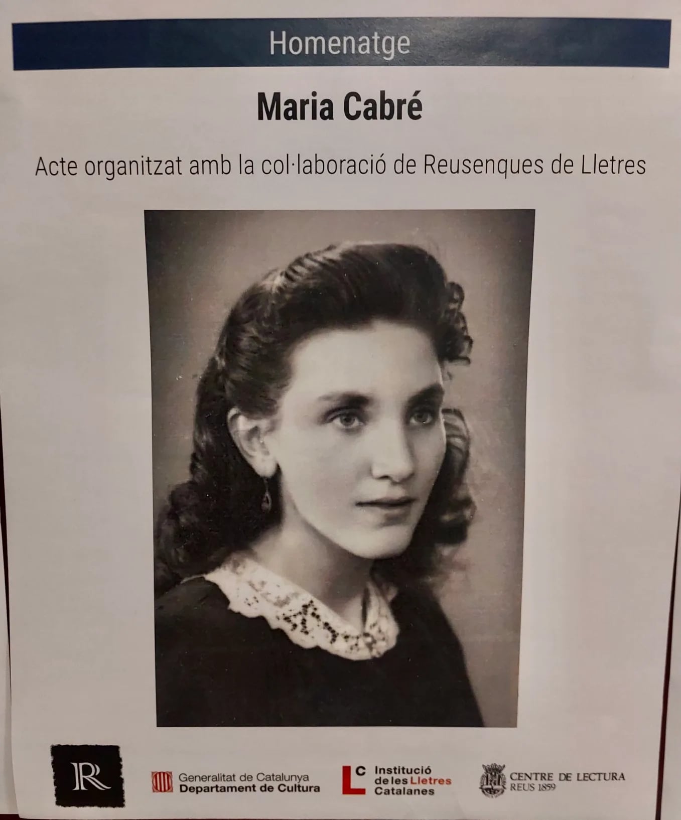Porträt von Maria Cabré de Calderó (1919–2019) – Gedenkseite