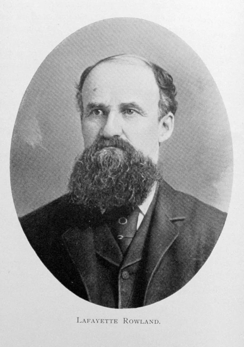 Porträt von Lafayette Rowland (1837–1903) – Gedenkseite