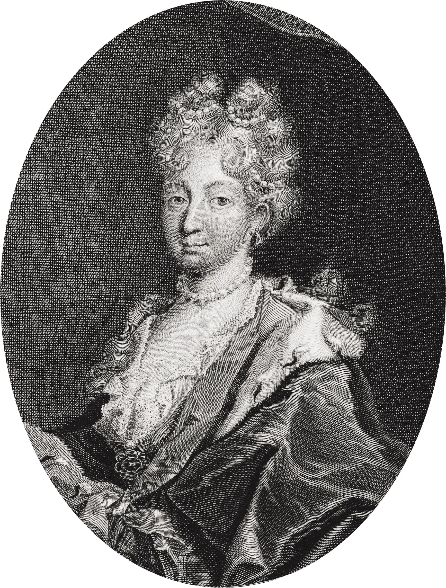 Porträt von Friederike von Sachsen-Gotha-Altenburg (1675–1709) – Gedenkseite