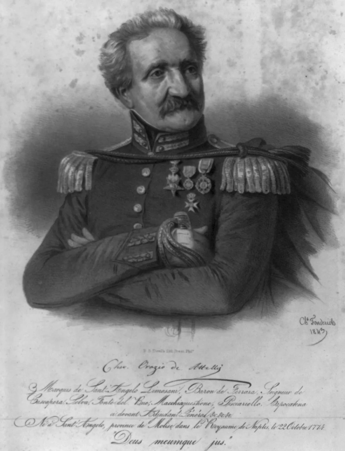 Porträt von Orazio de Attellis (1774–1850) – Gedenkseite