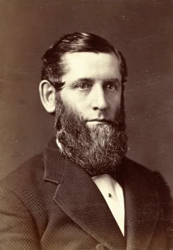 Porträt von Caleb Burroughs Huse (1833–1906) – Gedenkseite