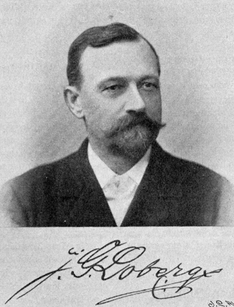 Porträt von Johan Gustaf Loberg (1846–1928) – Gedenkseite