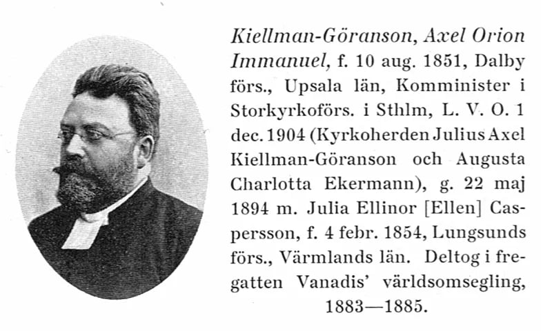 Porträt von Immanuel Kiellman-Göranson (1851–1910) – Gedenkseite