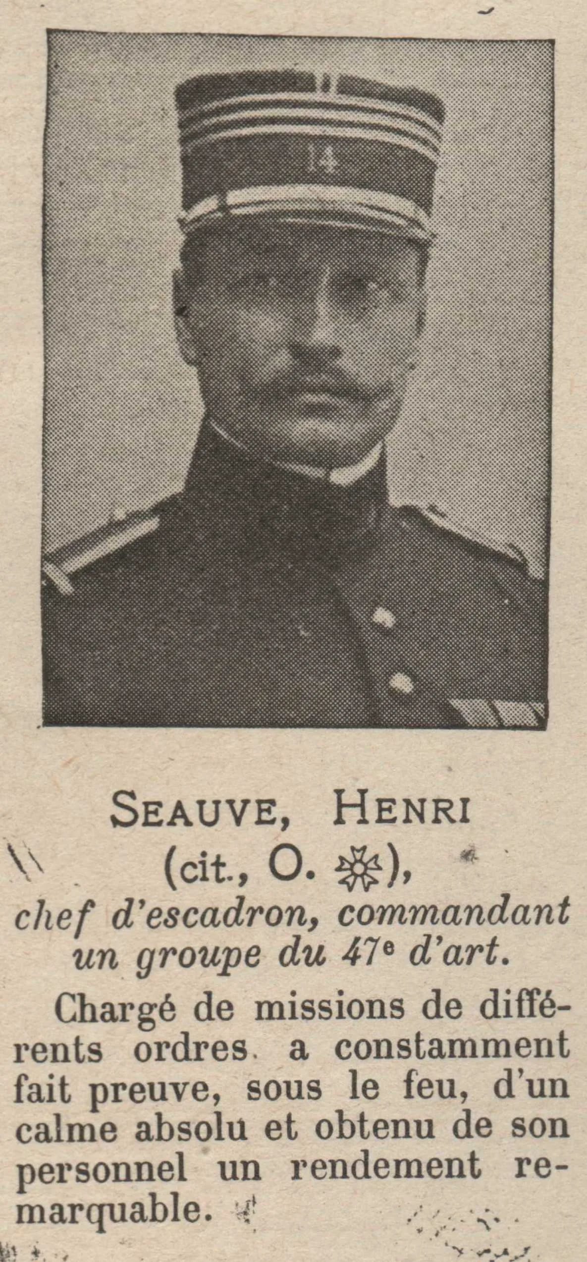 Porträt von Henri Seauve (1866–1929) – Gedenkseite