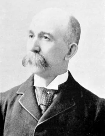 Porträt von Charles E. Adams (1841–1910) – Gedenkseite