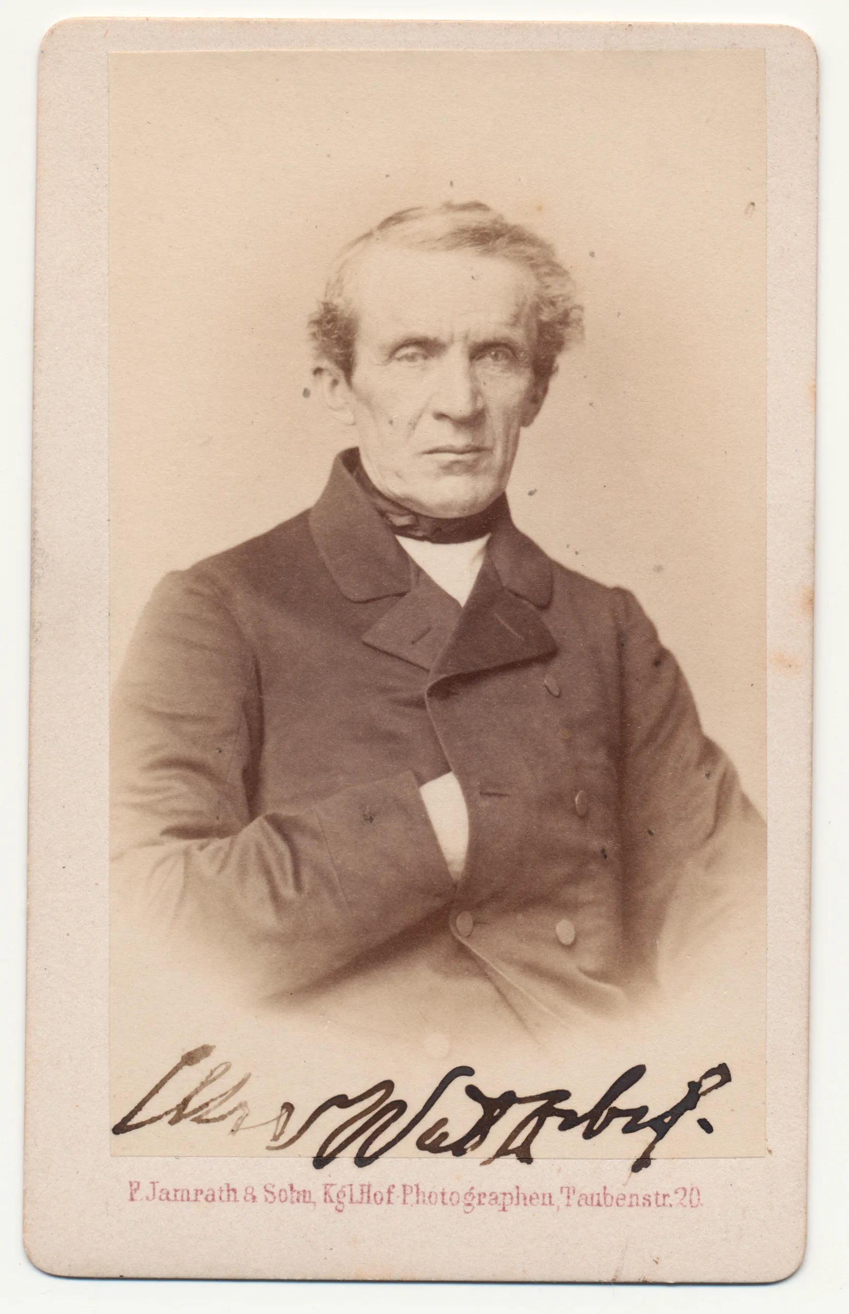 Porträt von Christian Bernhard von Watzdorf (1804–1870) – Gedenkseite