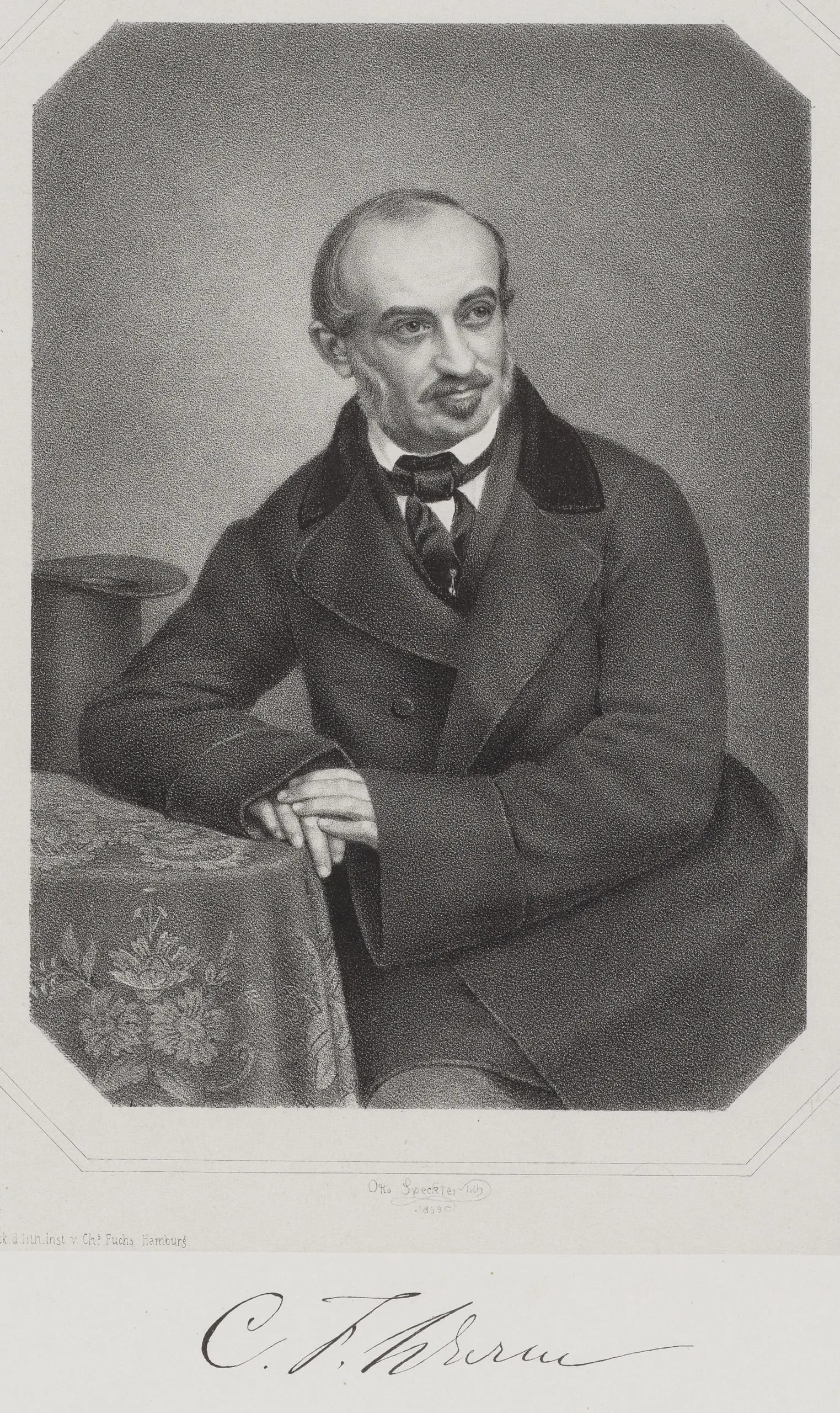 Porträt von Christian Friedrich Wurm (1803–1859) – Gedenkseite